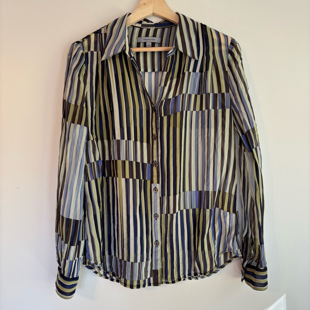 Classiques Entier Striped Silk Blouse
